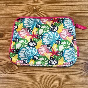 Lilly Pulitzer Ipad Mini Kindle Tablet Sleeve Soft Zip Close Shell Beach Bright